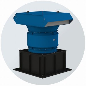 Крышный приточный вентилятор ВКОП-К №3,15 с клапаном, Ø315 мм